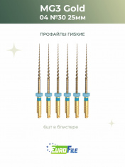 МГ3 машинные файлы / MG3 25мм 30/.04 стерильные, 6шт Eurofile